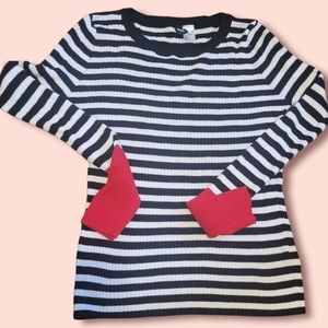 H & M Divided Black Striped Sweater Size Small